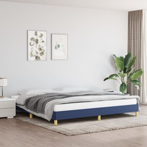 vidaXL, vidaXL Bettgestell Blau 200x200 cm Stoff