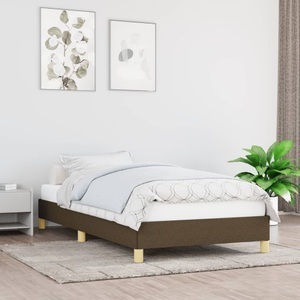 vidaXL, vidaXL Bettgestell Dunkelbraun 80x200 cm Stoff, vidaXL Bettgestell ohne Matratze Dunkelbraun 80x200 cm Stoff