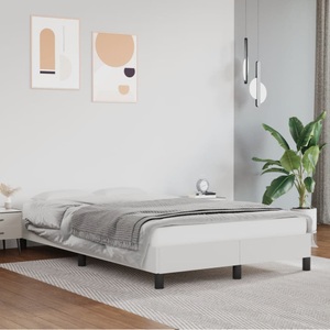 vidaXL, vidaXL Bettgestell Weiß 120x200 cm Kunstleder