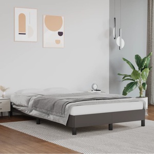 vidaXL, vidaXL Bettgestell Grau 120x200 cm Kunstleder