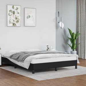 vidaXL, vidaXL Bettgestell Schwarz 140x190 cm Kunstleder