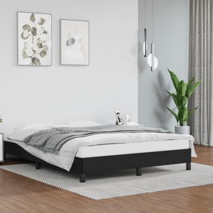 vidaXL, vidaXL Bettgestell Schwarz 140x200 cm Kunstleder