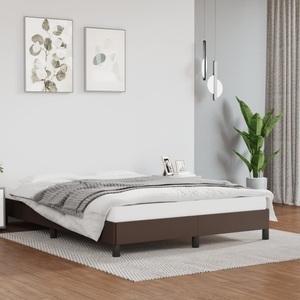 vidaXL, vidaXL Bettgestell Braun 140x200 cm Kunstleder, vidaXL Bettgestell Braun 140x200 cm Kunstleder
