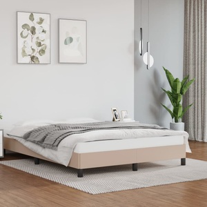 vidaXL, vidaXL Bettgestell Cappuccino-Braun 140x200 cm Kunstleder