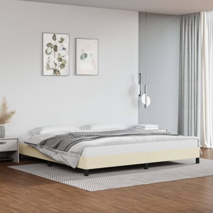 vidaXL, vidaXL Bettgestell Creme 200x200 cm Kunstleder