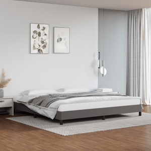 vidaXL, vidaXL Bettgestell Grau 200x200 cm Kunstleder