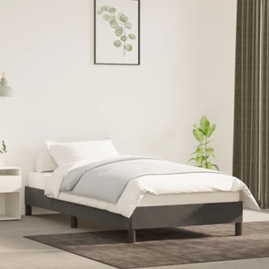 vidaXL, vidaXL Bettgestell Dunkelgrau 90x190 cm Samt