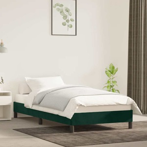 vidaXL Bettgestell Dunkelgrün 90x190 cm Samt