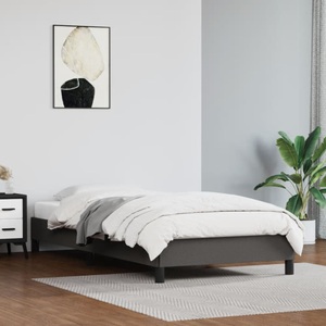 vidaXL, vidaXL Bettgestell Grau 90x190 cm Kunstleder