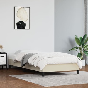 vidaXL, vidaXL Bettgestell Creme 90x200 cm Kunstleder