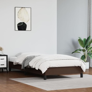 vidaXL, vidaXL Bettgestell Braun 100x200 cm Kunstleder