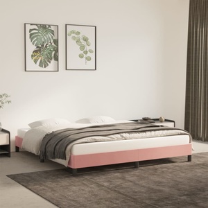 vidaXL, vidaXL Bettgestell Rosa 180x200 cm Samt