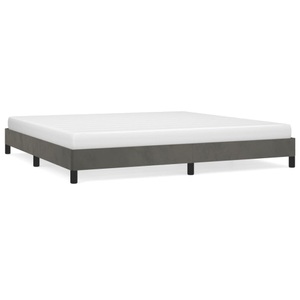 vidaXL, vidaXL Bettgestell Dunkelgrau 200x200 cm Samt