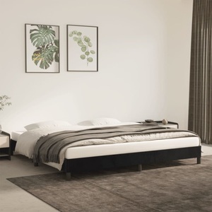 vidaXL, vidaXL Bettgestell Schwarz 200x200 cm Samt