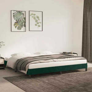 vidaXL, vidaXL Bettgestell Dunkelgrün 200x200 cm Samt
