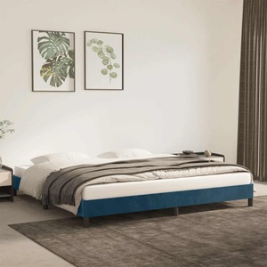 vidaXL Bettgestell Dunkelblau 200x200 cm Samt