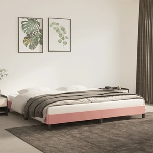 vidaXL, vidaXL Bettgestell Rosa 200x200 cm Samt