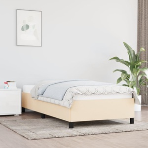 vidaXL Bettgestell Creme 90x190 cm Stoff