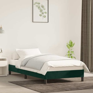 vidaXL, vidaXL Bettgestell Dunkelgrün 100x200 cm Samt