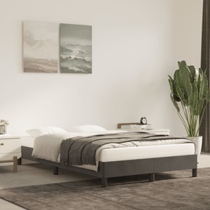 vidaXL, vidaXL Bettgestell Dunkelgrau 120x200 cm Samt