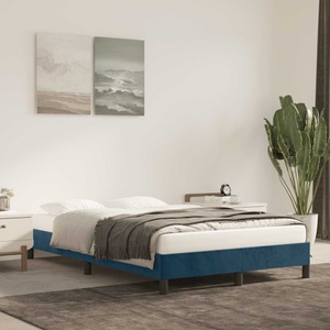 vidaXL, vidaXL Bettgestell Dunkelblau 120x200 cm Samt