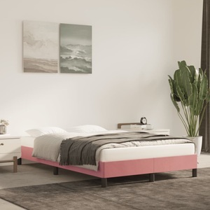 vidaXL, vidaXL Bettgestell Rosa 120x200 cm Samt