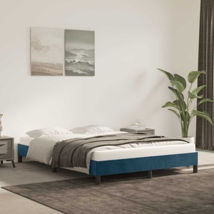 vidaXL, vidaXL Bettgestell Dunkelblau 140x200 cm Samt