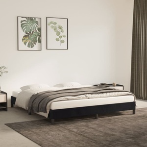 vidaXL, vidaXL Bettgestell Schwarz 180×200 cm Samt