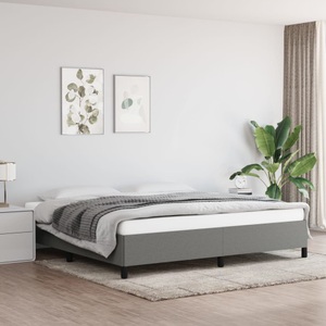 vidaXL, vidaXL Bettgestell Dunkelgrau 200x200 cm Stoff