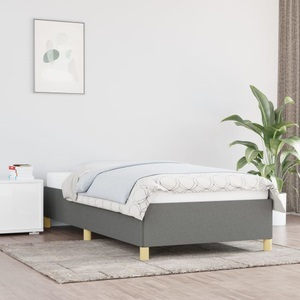 vidaXL, vidaXL Bettgestell Dunkelgrau 80x200 cm Stoff, vidaXL Bettgestell ohne Matratze Dunkelgrau 80x200 cm Stoff