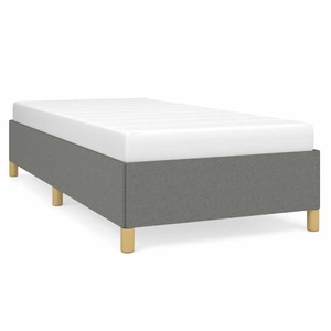 vidaXL, vidaXL Bettgestell Dunkelgrau 90x200 cm Stoff, vidaXL Bettgestell ohne Matratze Dunkelgrau 90x200 cm Stoff