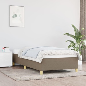 vidaXL Bettgestell Taupe 100x200 cm Stoff