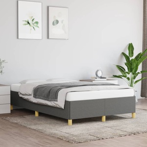 vidaXL, vidaXL Bettgestell Dunkelgrau 120x200 cm Stoff