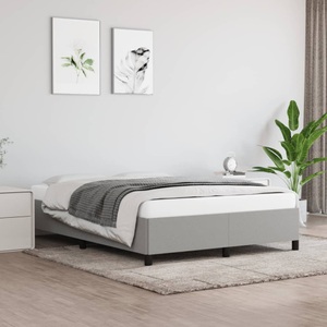 vidaXL, vidaXL Bettgestell Hellgrau 140x190 cm Stoff