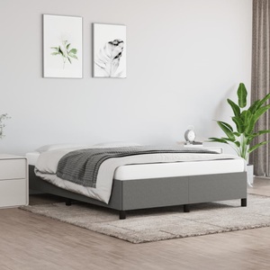 vidaXL, vidaXL Bettgestell Dunkelgrau 140x190 cm Stoff