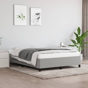 vidaXL, vidaXL Bettgestell Hellgrau 140x200 cm Stoff