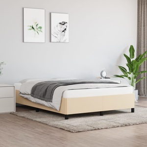 vidaXL, vidaXL Bettgestell Creme 140x200 cm Stoff