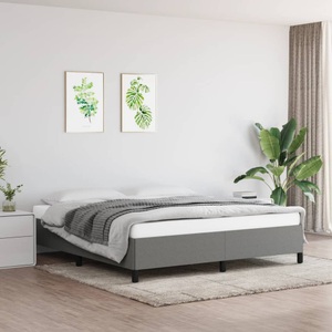 vidaXL, vidaXL Bettgestell Dunkelgrau 160x200 cm Stoff