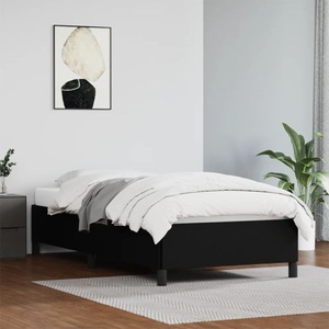 vidaXL, vidaXL Bettgestell Schwarz 90x190 cm Kunstleder