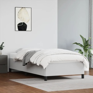 vidaXL, vidaXL Bettgestell Weiß 90x190 cm Kunstleder