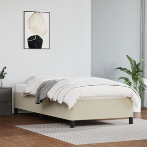 vidaXL, vidaXL Bettgestell Creme 90x190 cm Kunstleder