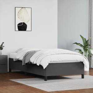 vidaXL, vidaXL Bettgestell Grau 90x190 cm Kunstleder