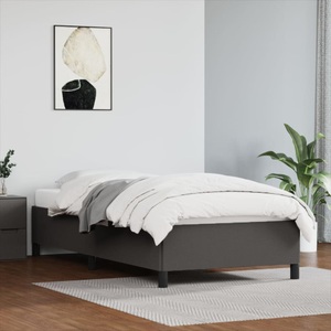 vidaXL, vidaXL Bettgestell Grau 100x200 cm Kunstleder