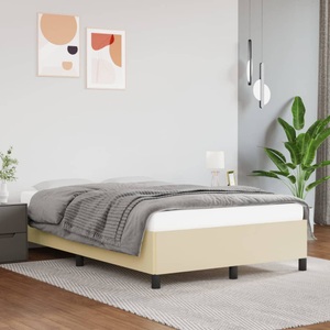 vidaXL, vidaXL Bettgestell Creme 120x200 cm Kunstleder
