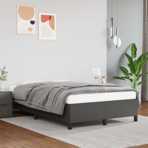 vidaXL, vidaXL Bettgestell Grau 120x200 cm Kunstleder