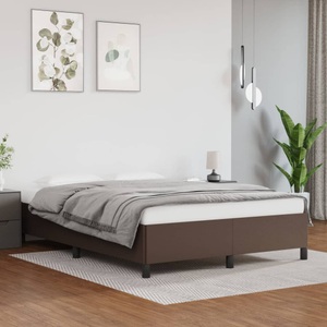 vidaXL, vidaXL Bettgestell Braun 140x190 cm Kunstleder
