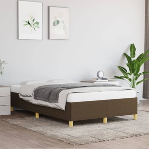 vidaXL, vidaXL Bettgestell Dunkelbraun 120x200 cm Stoff