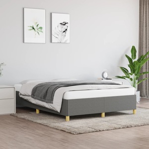 vidaXL, vidaXL Bettgestell Dunkelgrau 140x190 cm Stoff