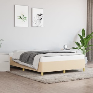 vidaXL, vidaXL Bettgestell Creme 140x200 cm Stoff