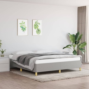 vidaXL, vidaXL Bettgestell Hellgrau 160x200 cm Stoff